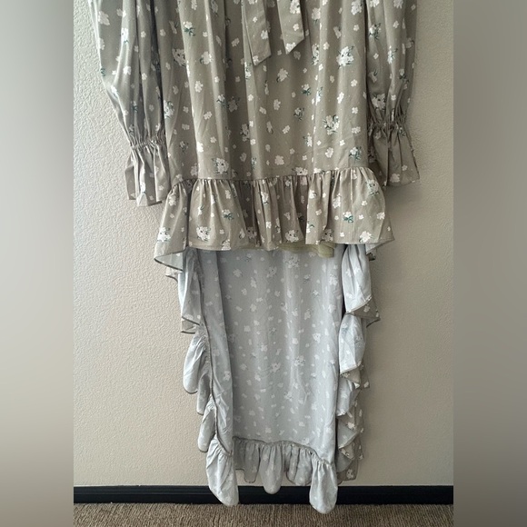 WeWoreWhat High Low Polka Dot Floral Dress Flowy Size Medium NWOT Fairycore - Picture 4 of 8